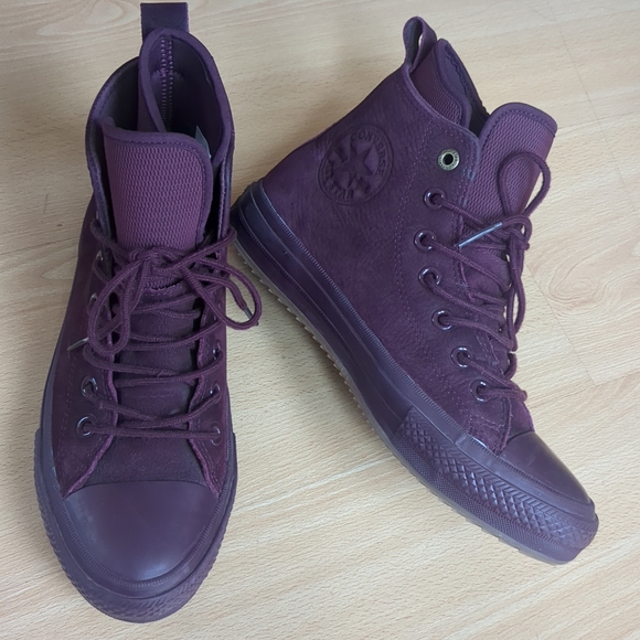 Converse CTAS WP Boot High Top Leather‎ Waterproof Dark Sangria 7.5 Chuck Taylor - Picture 1 of 10